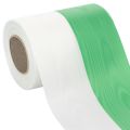 Floristik21 Kranzbänder Moiré 125mm x 25m in Grün-Weiß, Schleifenband Taftbindung, Nationalband Dekoband