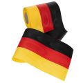 Kranzbänder Moiré 150mm schwarz-rot-gold mit französischem Moiré-Effekt, 25m Rolle für Dekoration und Trauerfeiern | Floristik21.de