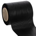 Floristik21 Kranzband Schwarz 100mm 25m - Trauerband, Schleifenband, Dekoband, Floristikbedarf