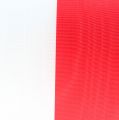 Kranzbänder Moiré Weiß-Rot 125 mm