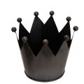 Floristik21 Kleine Metall-Dekokrone Schwarz 10 cm Innenbereich