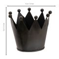 Kleine Metall-Dekokrone Schwarz 10 cm Innenbereich | Floristik21.de