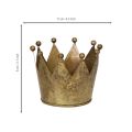 Deko-Krone Metall Gold 11 cm Ø für Tischdekoration | Floristik21.de