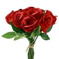 Floristik21 Künstliche Rosen im Bund Rot 30cm 10St