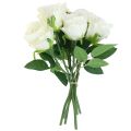 Floristik21 Künstliche Rosen im Bund Weiß 30cm 8St