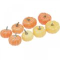 Floristik21 Künstlicher Kürbis Orange Ø6-8cm 8St