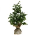 Floristik21 Künstlicher Mini Weihnachtsbaum im Sack Verschneit Ø32cm H55cm