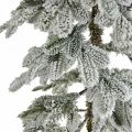 Floristik21 Künstlicher Weihnachtsbaum Slim Beschneit Winterdeko H180cm