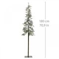 Floristik21 Künstlicher Weihnachtsbaum Slim Beschneit Winterdeko H180cm