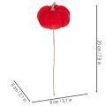 Deko-Kürbis am Draht aus Samt 8 cm, dreifarbig, Set 9 Stück | Floristik21.de