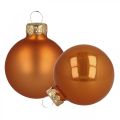 Floristik21 Weihnachtskugeln Glas Orange Kugeln Matt/Glänzend Ø4cm 60St