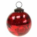 Floristik21 Christbaumschmuck Weihnachtskugel Glas Rot Ø10cm 4St