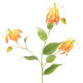 Floristik21 Kunstblume Gloriosa orange mit 3 Blüten pro Stiel 80 cm 3er Set