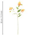 Kunstblume Gloriosa orange mit 3 Blüten pro Stiel 80 cm 3er Set | Floristik21.de