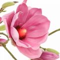 Floristik21 Kunstblume Magnolienzweig, Magnolie Pink Rosa 92cm