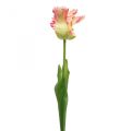 Floristik21 Kunstblume, Papagei Tulpe Pink, Frühlingsblume 63cm