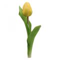 Floristik21 Kunstblume Tulpe Gelb Real Touch Frühlingsblume H21cm