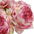 Floristik21 Kunstblumen Deko Künstliche Pfingstrosen Rosa Antik 27cm 7St
