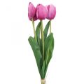 Floristik21 Kunstblumen Tulpe Pink, Frühlingsblume L48cm 5er-Bund