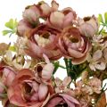 Floristik21 Kunstblumen Deko Strauß Ranunkeln Künstlich Rosa 32cm