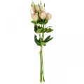 Floristik21 Kunstblumen Lisianthus künstlich Creme 51cm Blumendeko 5St