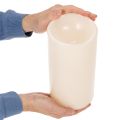 LED Kerze Kunststoff 25 cm Warmweiß Timer Outdoor | Floristik21.de