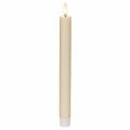 LED-Spitzkerzen aus Echtwachs, 24 cm, Cremeweiß, warmweißes Licht, 6h-Timer, 2 Stück | Floristik21.de