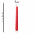 LED-Spitzkerzen aus Echtwachs, 24 cm, rot, warmweiß, 2 Stück | Floristik21.de
