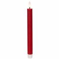 LED-Spitzkerzen aus Echtwachs, 24 cm, rot, warmweiß, 2 Stück | Floristik21.de