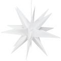 Floristik21 LED Stern 3D Weiß Timer Batterie Außen Ø30cm H74cm - Festliche Weihnachtsbeleuchtung