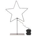 LED Stern Schwarz mit Standfuß 46 cm Batteriebetrieben für Innenbereich | Floristik21.de