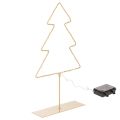Floristik21 Weihnachtsbaum-Silhouette aus Metall mit 60 LED warmweiß, 37 cm für Innenbereich