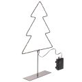 Floristik21 LED Weihnachtsbaum aus Metall, batteriebetrieben, 47 cm, schwarz, Innenbereich
