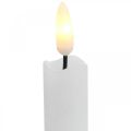 Floristik21 LED Kerze Wachs Tafelkerze Warmweiß Für Batterie Ø2cm 24cm 2St