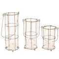 Laterne Garten, Metall Windlicht Ø8,5cm H23/18,5/14,5cm 3er-Set | Floristik21.de