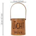 Laterne Metall Windlicht Edelrost Deko Kerzenhalter Garten Terrasse 22cm 2er Set | Floristik21.de