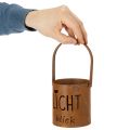Laterne Metall Windlicht Edelrost Deko Kerzenhalter Garten Terrasse 22cm 2er Set | Floristik21.de