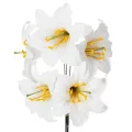 Floristik21 Kunstblume Lilie weiß mit Draht 12cm Ø 35cm 5St