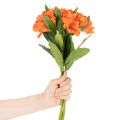 Kunstblume Alstroemeria Orange 75 cm 3 Stück künstlicher Blumenstrauß | Floristik21.de
