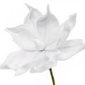 Künstliche Magnolie Weiß Kunstblume am Stiel Ø10cm Foam 6St