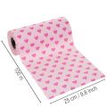 Manschettenpapier Rosa mit Herzmotiv 25 cm x 100 m für Dekoration und Floristik | Floristik21.de