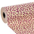 Floristik21 Manschettenpapier Leo-Motiv Lila 25 cm x 100 m aus Papier