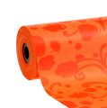 Floristik21 Manschettenpapier Orange mit Muster 25cm 100m