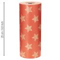 Manschettenpapier Rolle 25 cm x 100 m Rot Sterne Floristikbedarf | Floristik21.de