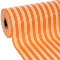 Floristik21 Manschettenpapier Rolle 25 cm x 100 m Orange gestreift für Floristik und Dekoration