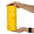 Floristik-Manschettenpapier aus Papier, gelb mit Mosaikmuster, 25 cm x 100 m | Floristik21.de
