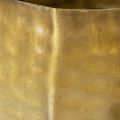Metall Deko Blumentopf Messing