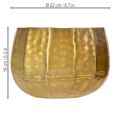 Metall Deko Blumentopf Messing