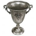 Floristik21 Pokal aus Metall Antik Silber Ø20,0cm H30cm