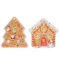 Metalldosen Set Lebkuchenoptik Tannenbaum und Haus 14 cm und 13 cm | Floristik21.de
